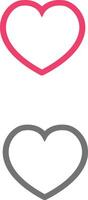 Heart in two colors design vector