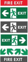 Exit Signs designs suitable for emergency and safety vector