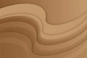 Brown gradient abstract curved background vector