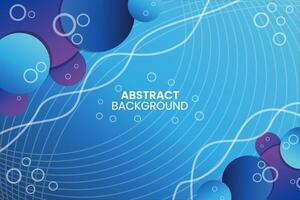 Abstract background with blue gradient circle shapes vector