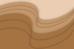 Brown abstract curved background vector