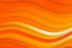 Orange wave background vector
