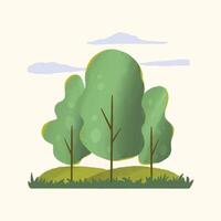 trees in the bushes vector