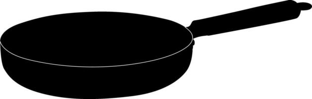 Silhouette cookware on white background vector