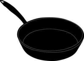 Silhouette cookware on white background vector
