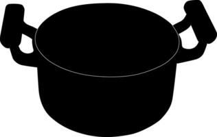 Silhouette cookware on white background vector