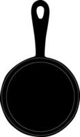 Silhouette cookware on white background vector