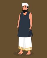 Indian poor men cartoon character design for 2d animation vector