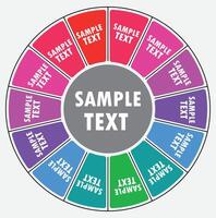 14 option or step circle infographic vector