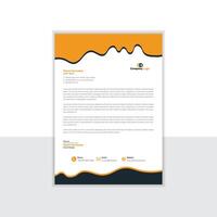 Minimal Corporate Letterhead Layout With template design. vector