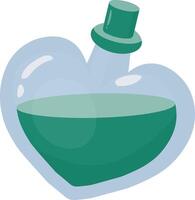 Magic Potion in Bottle Isolated on White Background. Illustration in Simple Cartoon Design. vector