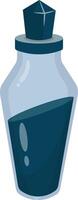 Magic Potion in Bottle Isolated on White Background. Illustration in Simple Cartoon Design. vector