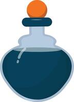 Magic Potion in Bottle Isolated on White Background. Illustration in Simple Cartoon Design. vector