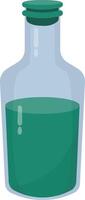 Magic Potion in Bottle Isolated on White Background. Illustration in Simple Cartoon Design. vector