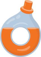 Magic Potion in Bottle Isolated on White Background. Illustration in Simple Cartoon Design. vector