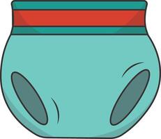 Baby Supplies Element with Flat Cartoon Style. Isolated on White Background. vector