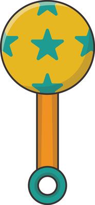 Baby Supplies Element with Flat Cartoon Style. Isolated on White Background.