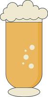 Beer Mug Clipart with Flat Cartoon Design. Isolated on White Background. vector