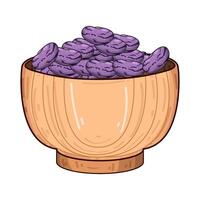Illustration of purple beans vector