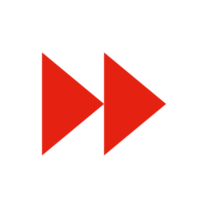 Double arrow, navigation, next, direction flat style isolated icon. Arrow symbol for web site and mobile app design png