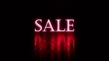 Animation loop text of Sale red glitch text effect video