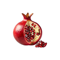 Fresh Ruby Gems Pomegranate Fruit Isolated on Transparent Background png