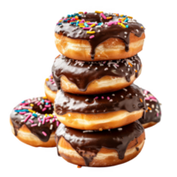 stack of melted donuts transparent background png