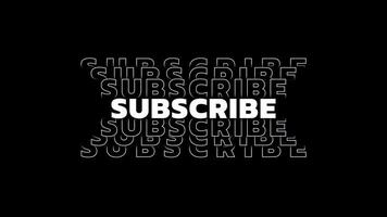 Youtube Subscribe Text 2d Glitch Animation on a Transparent Background video