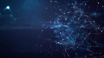 abstrato digital rede conexão fundo com nós e linhas. futurista tecnologia Projeto ideal para inovação e dados conceitos. video