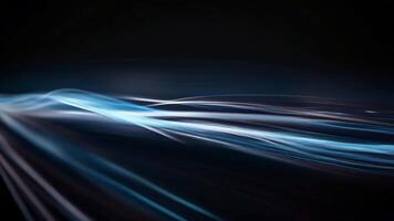 Dynamic abstract blue light trails on a dark background, representing motion, data flow, and futuristic technology. Ideal for digital and tech themes. video