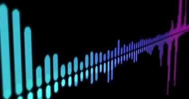 Digital line sound equalizer. Seamless loop audio spectrum video