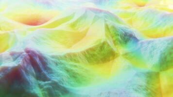 3D rendering of purple fluid wave pattern rendered in seamless loop video