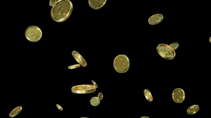 Coin Rain Stock Video Footage for Free Download