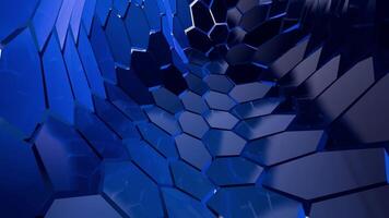 Glowing geometric design with shinny multicolored revolving patten, 3d loop video