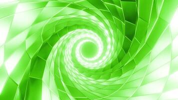 3D animation of glowing neon spiral abstract tunnel video