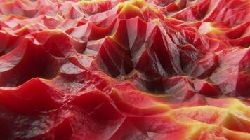3D rendering of purple fluid wave pattern rendered in seamless loop video