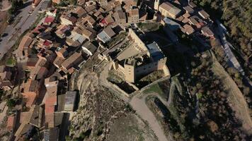 Aerial view of castle Ciutadilla, Lleida video