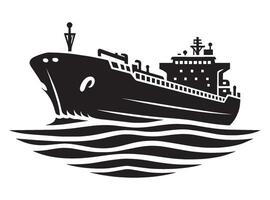 Cargo ship with containers illustration isolated on a white background vector