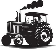 Tractor silhouette illustration isolated on a white background vector