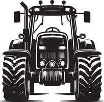 Tractor silhouette illustration isolated on a white background vector