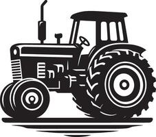 Tractor silhouette illustration isolated on a white background vector