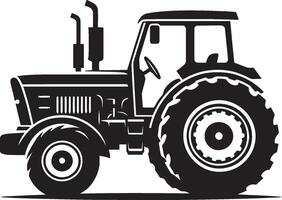 Tractor silhouette illustration isolated on a white background vector