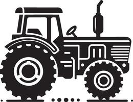 Tractor silhouette illustration isolated on a white background vector
