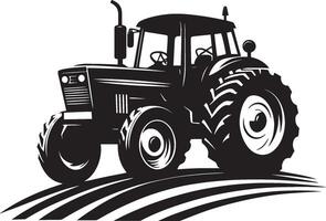 Tractor silhouette illustration isolated on a white background vector