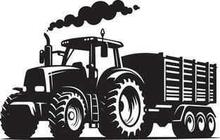 Tractor silhouette illustration isolated on a white background vector