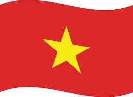 Waving Vietnam flag isolated on white background . Vietnam flag icon . illustration vector