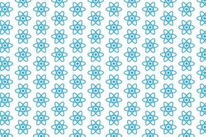 Atom pattern . Blue atom pattern on white background . illustration vector