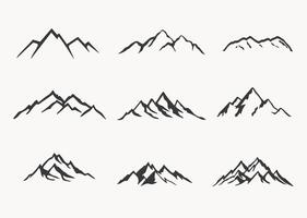 Mountain Silhouette Art, Icons, and Graphics vector