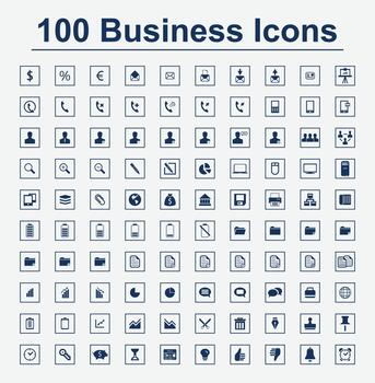 100 Business Icons, Circle Version. This is a cool, creative and very high quality pack of 100 business icons suitable for web design projects vector