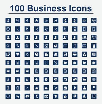 100 Business Icons, Circle Version. This is a cool, creative and very high quality pack of 100 business icons suitable for web design projects vector